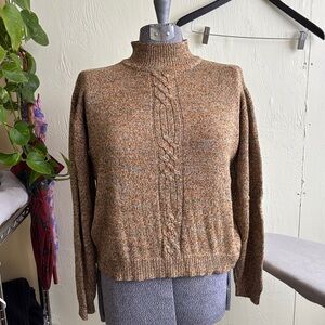 Tabi Cozy Cable Knit Turtleneck Sweater